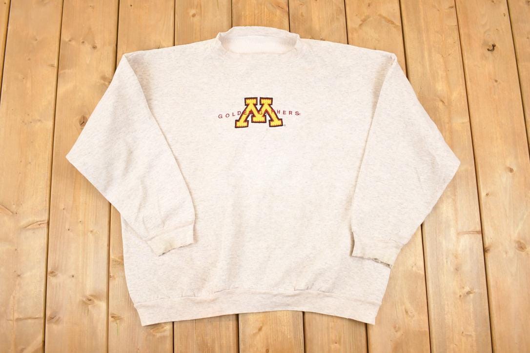 Vintage 1990s Minnesota Golden Gophers Graphic Print Crewneck Sweatshirt Women's XXL