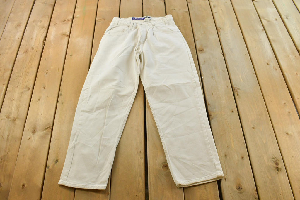 Vintage 1990s Levi Silver Tab Baggy Wide Leg Denim White Jeans Men's 28 x 29.5 / 90s Silvertabs / Streetwear / Baggy Jeans / Made in USA