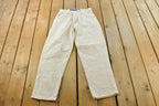 Vintage 1990s Levi Silver Tab Baggy Wide Leg Denim White Jeans Men's 28 x 29.5 / 90s Silvertabs / Streetwear / Baggy Jeans / Made in USA
