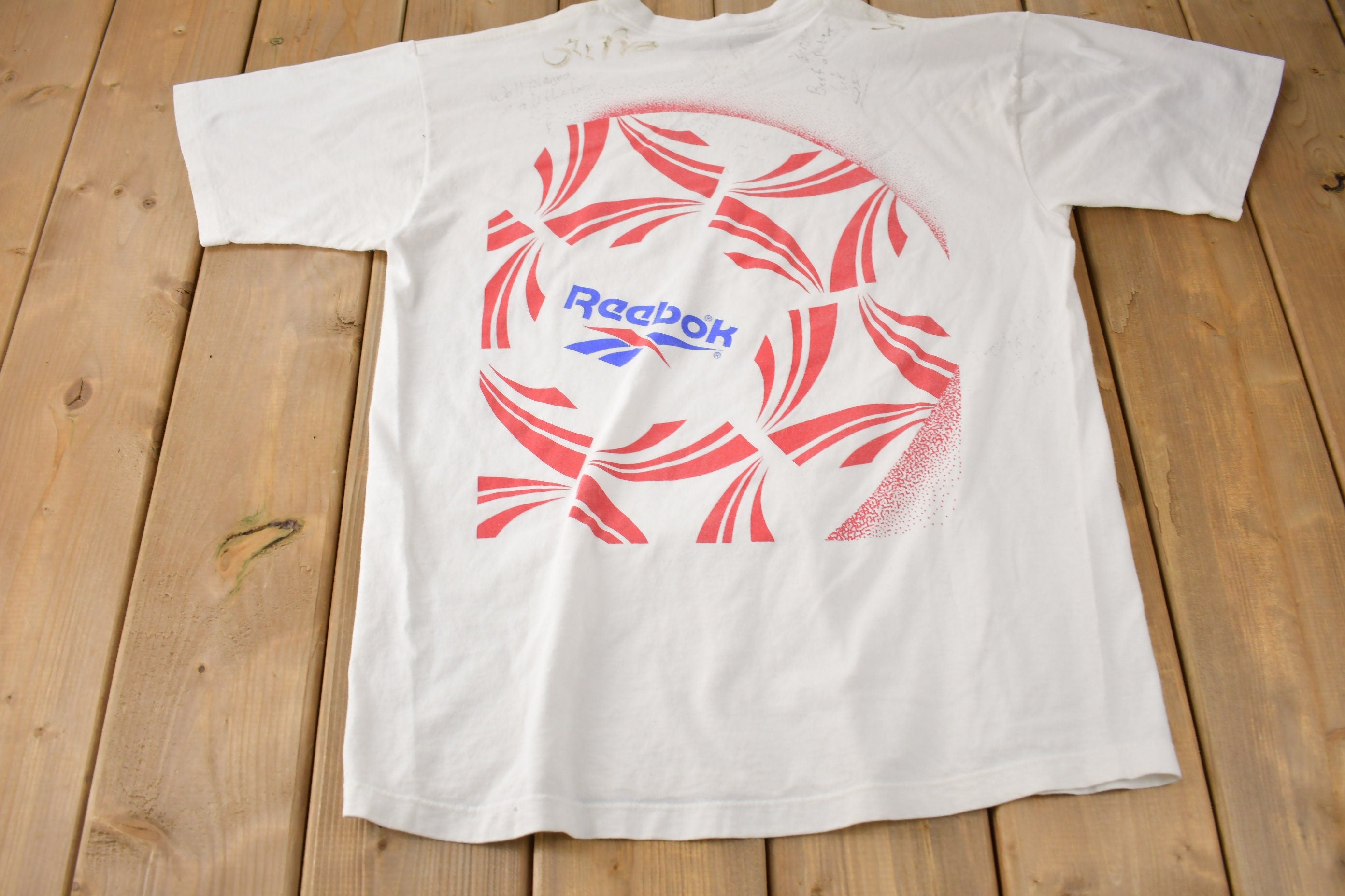 Vintage 1997 Britannia Soccer Camp Single Stitch Reebok Graphic T Shirt Made In USA