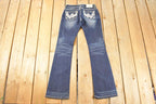 Vintage Deadstock Y2K Grace In LA Bedazzled Bootcut Low Rise Jeans Women's Size 26 x 32