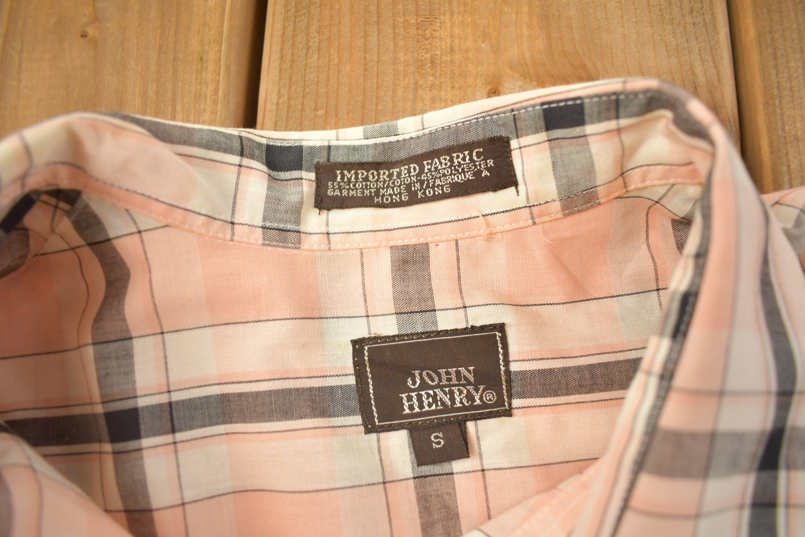 Vintage 1990s John Henry Plaid Button Up Shirt