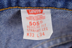 Vintage 1990s Levi's 505 Red Tab Jeans Size 32 x 33.5