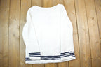 Vintage 1990s Lauren Ralph Lauren Knit Crewneck Sweater / 90s Crewneck / Made In Hong Kong / Nautical Embroidered Ralph Lauren