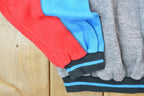 Vintage 1990s Chams Crazy Colour Block Collared Crewneck Sweatshirt
