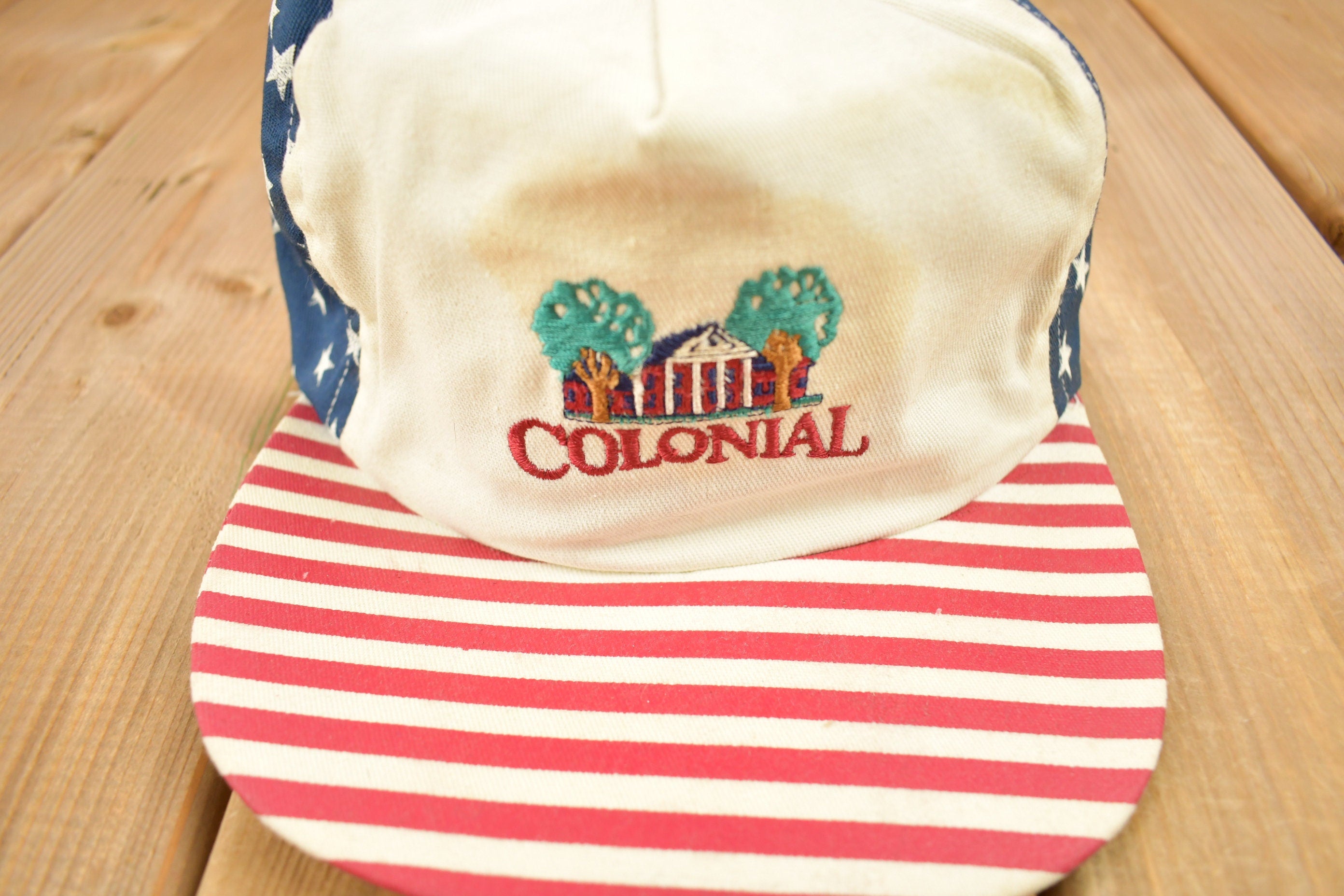 Vintage 1990s Colonial American USA Patriotic Hat