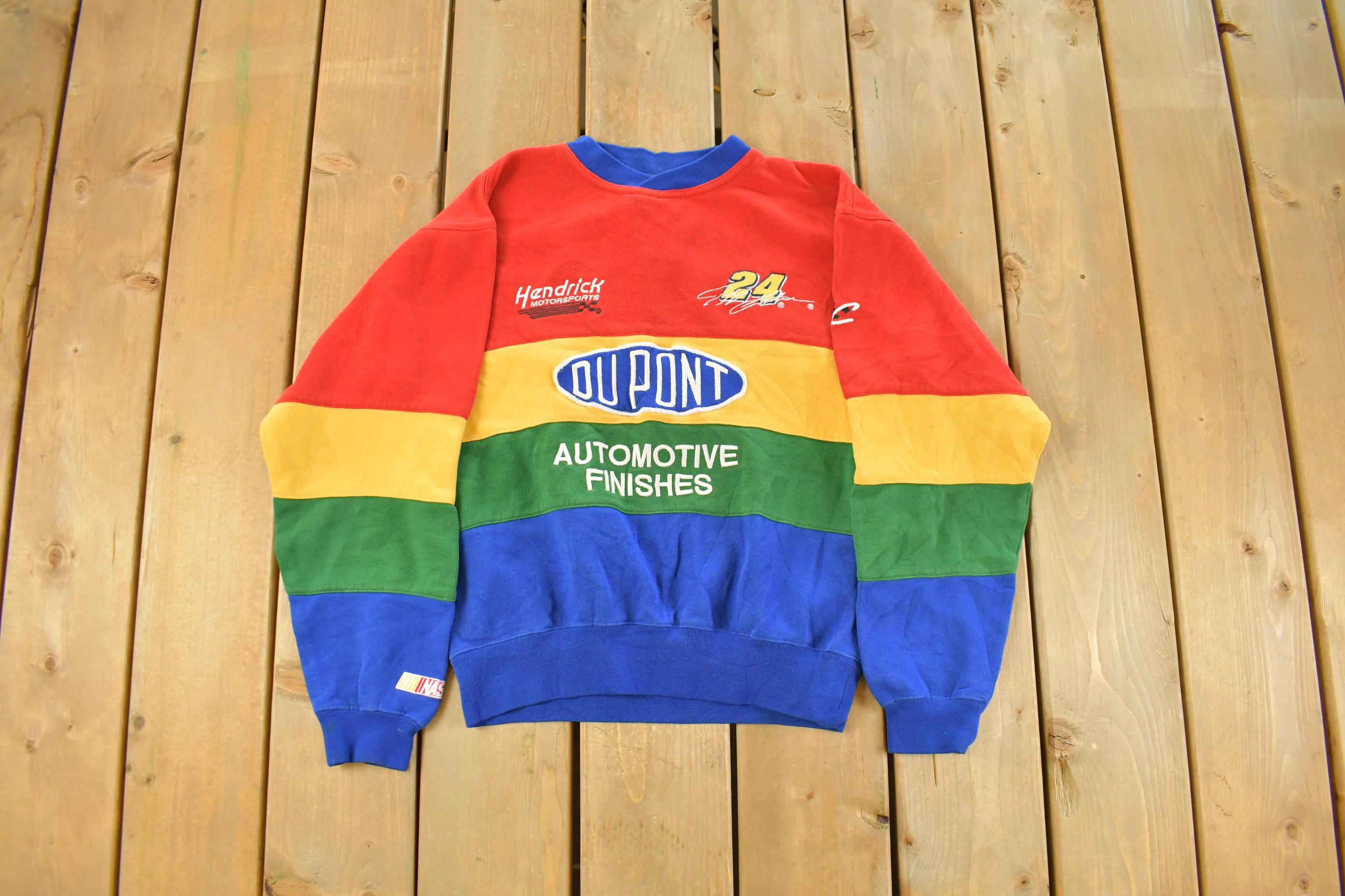 Vintage 1990s Nascar Dupont Racing Jeff Gordon Crewneck Sweatshirt Youth Large