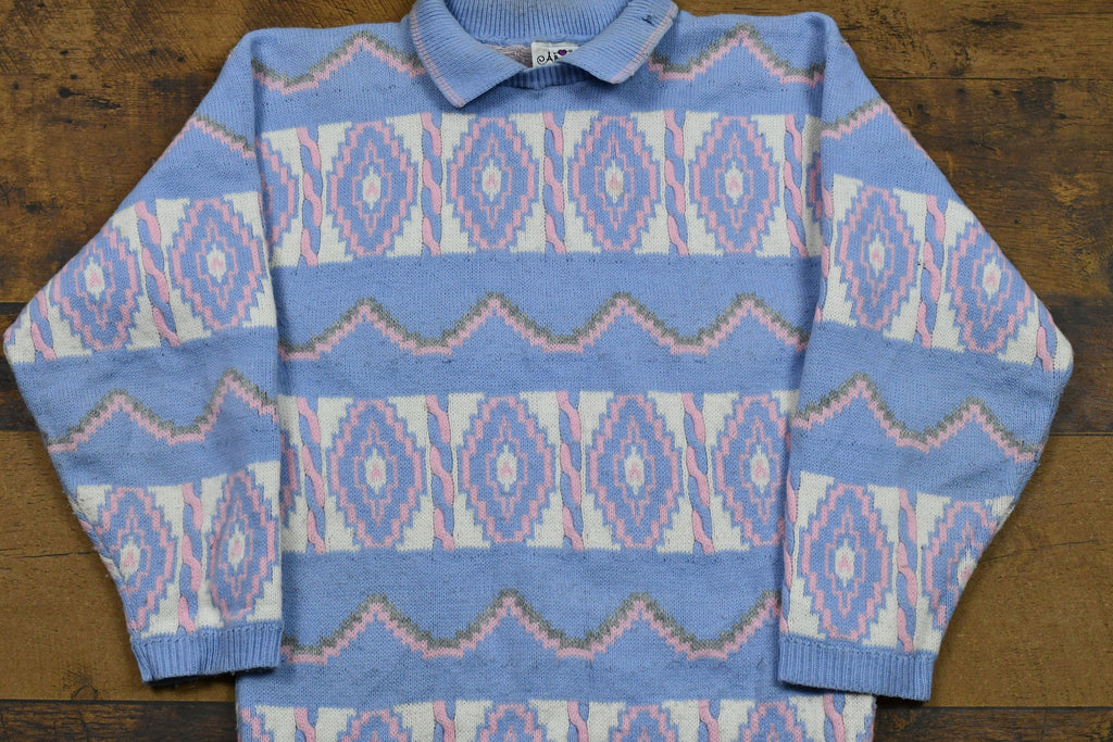 Vintage Alberoy Collared Knit Sweater
