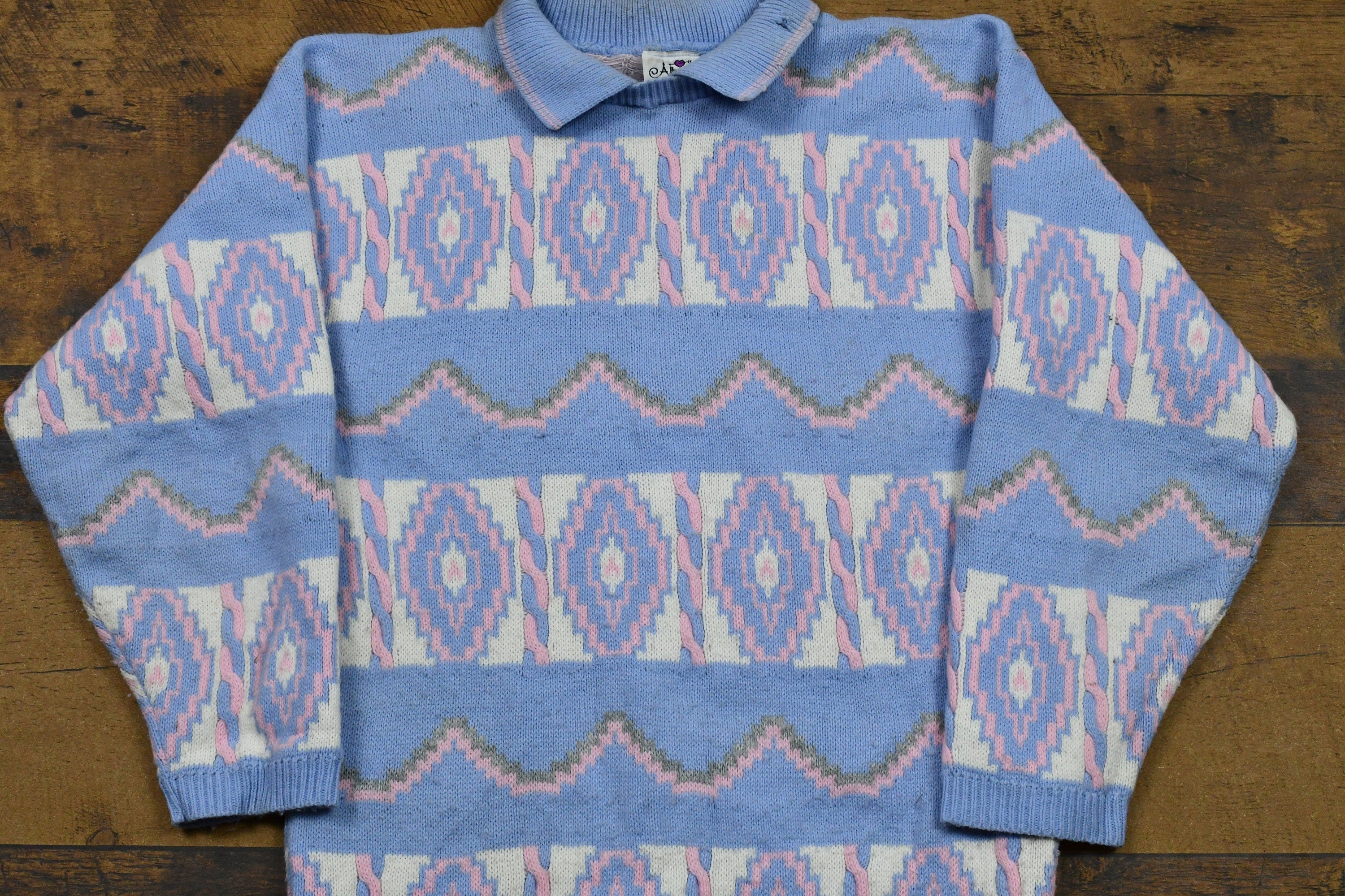 Vintage Alberoy Collared Knit Sweater