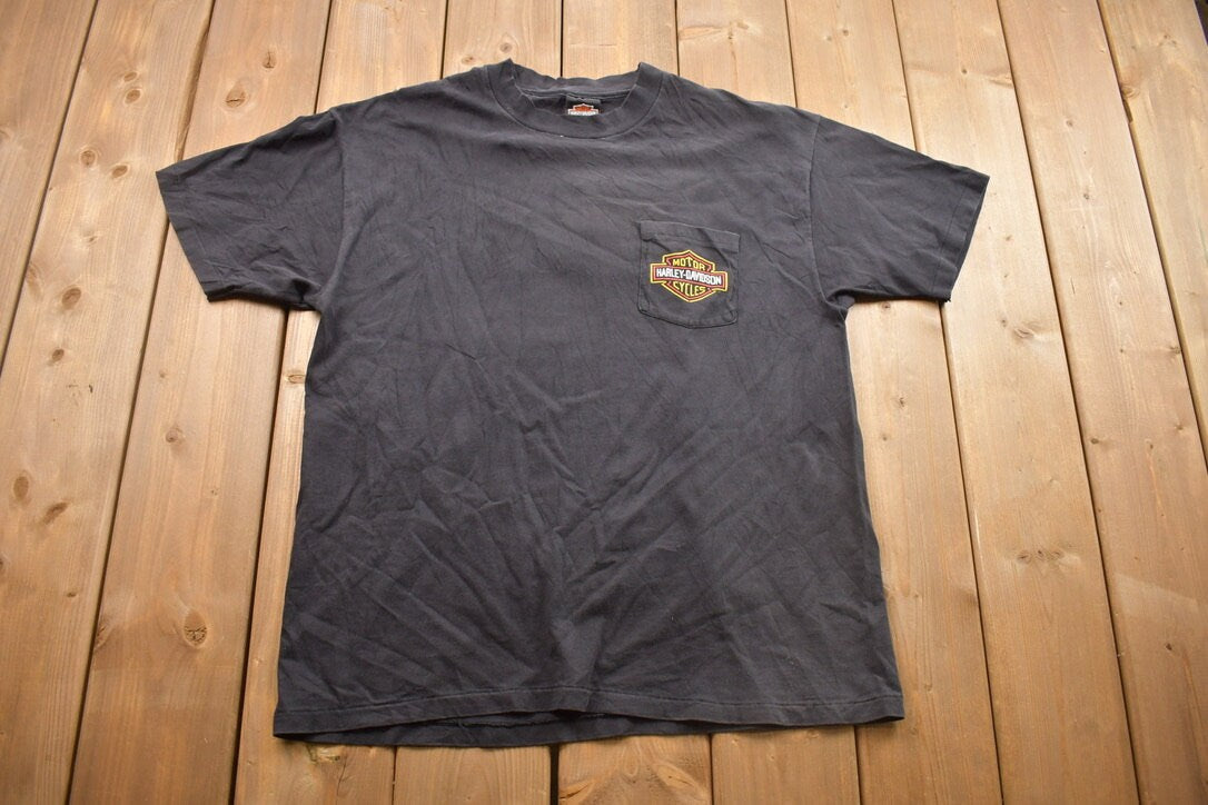 Vintage 1990s Carlton Harley Davidson Mantua Ohio Graphic T-Shirt