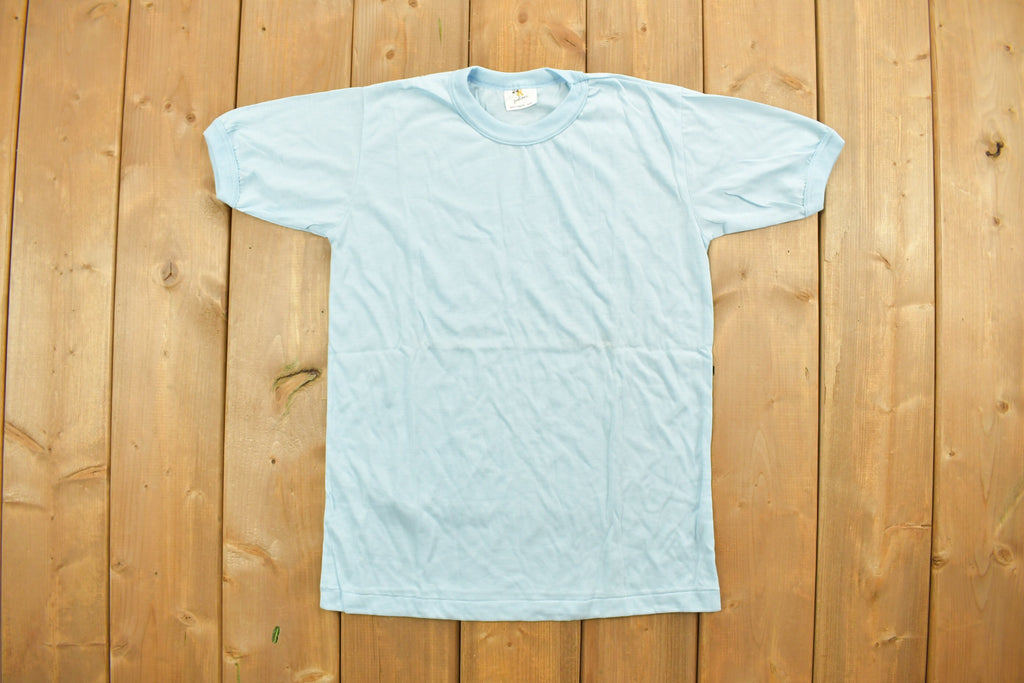 Vintage 1980s Blue Blank T Shirt