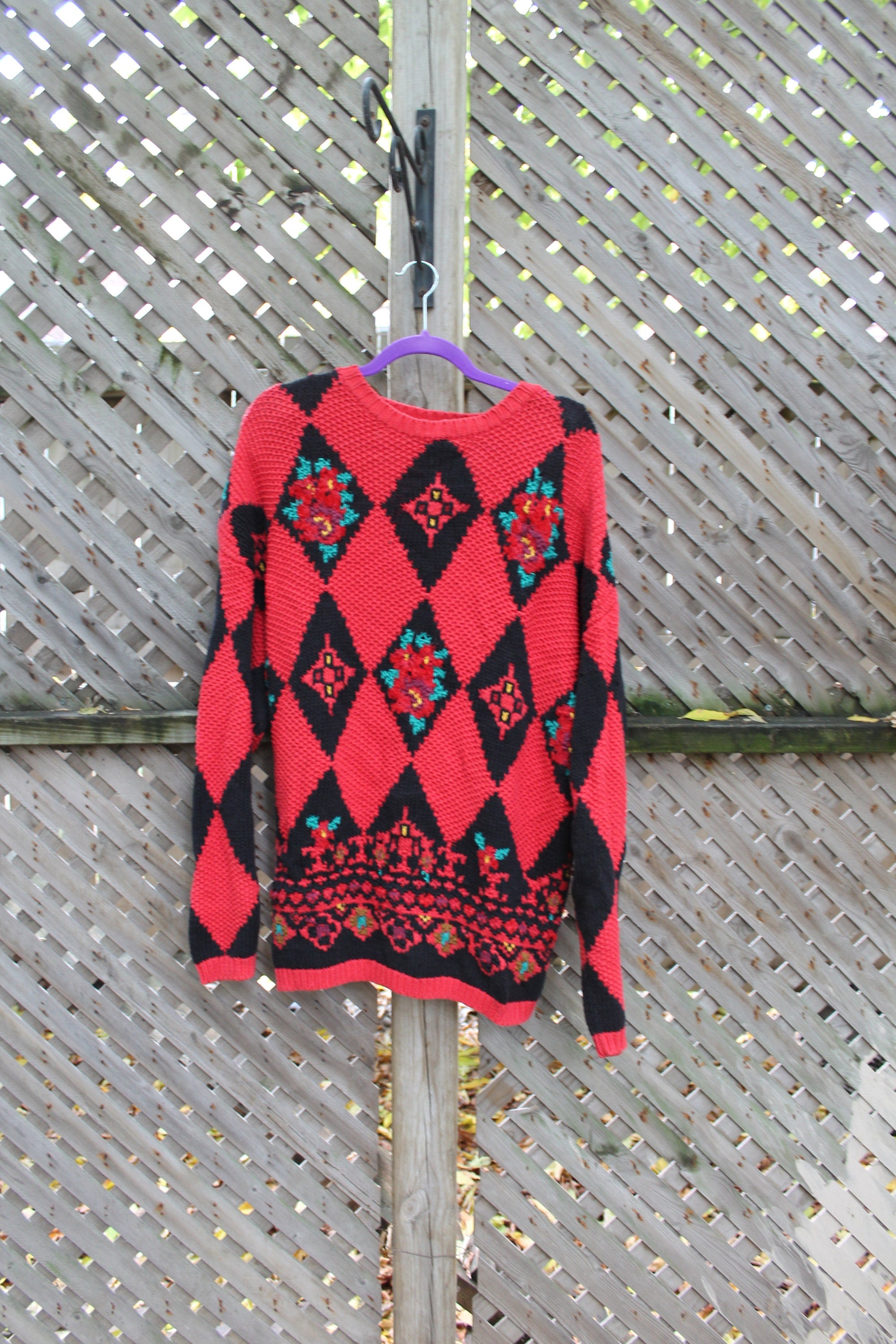 Vintage 1990s All Over Pattern Crewneck /
