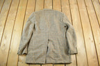 Vintage 1980s Harris Tweed Hand Woven Wool Two Button Blazer Jacket Men's Medium