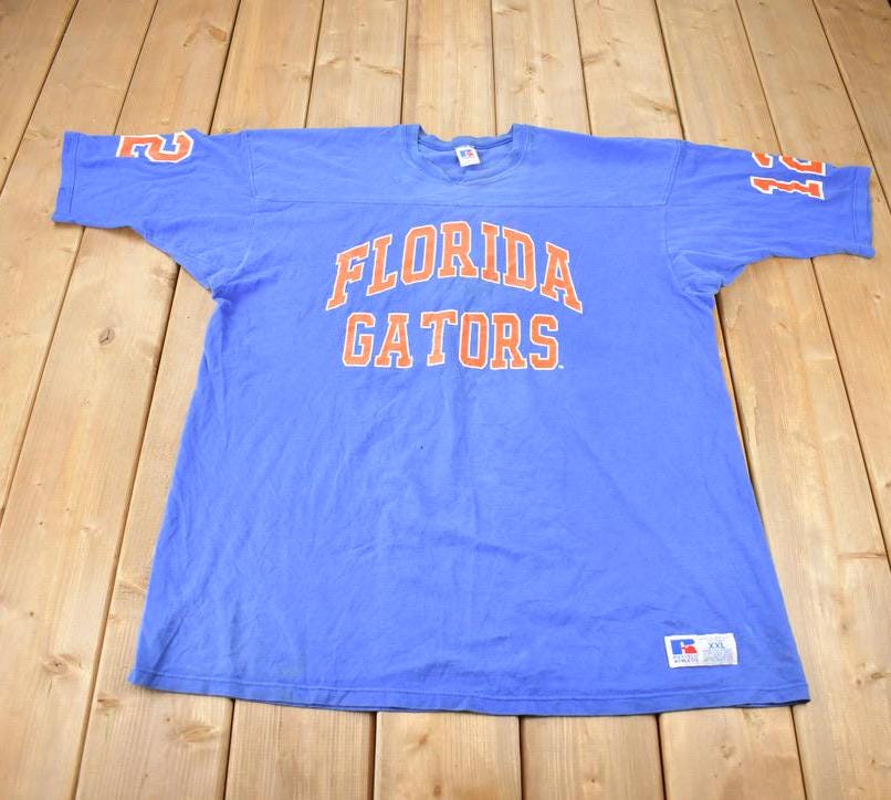 Vintage 1990s Florida Gators Football Russell Athletics Graphic T-Shirt Made In USA