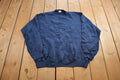 Vintage 1990s Black Blue Crewneck Sweatshirt Made In USA