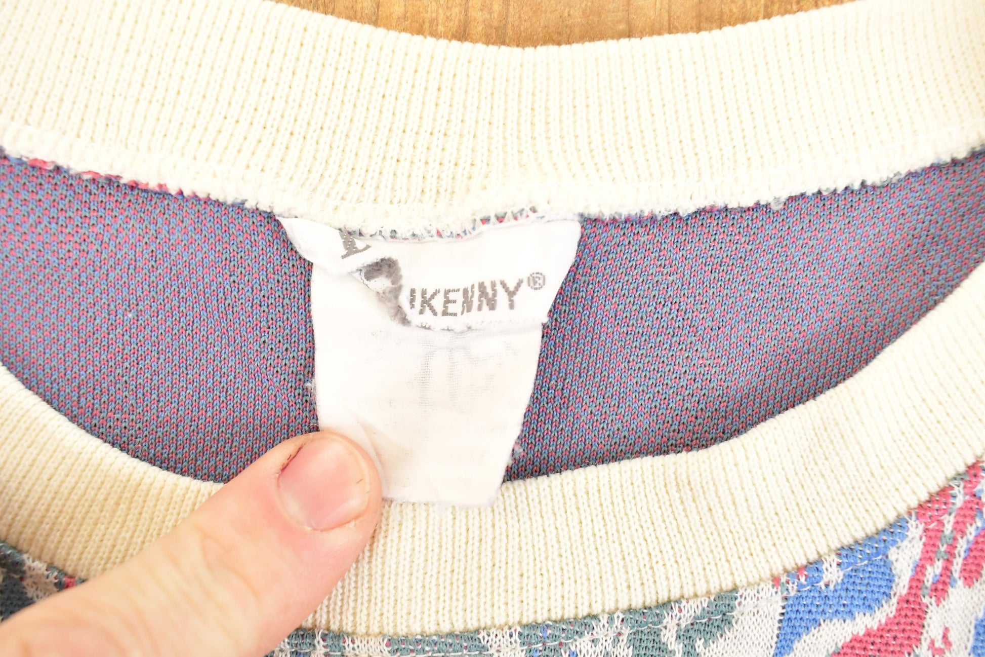 Vintage 1990s AOP Floral Knit Crewneck Sweater Women's L /