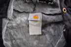 Vintage 1990s Distressed Carhartt Fur Lined Zip Up Hoodie Made In USA Size XL