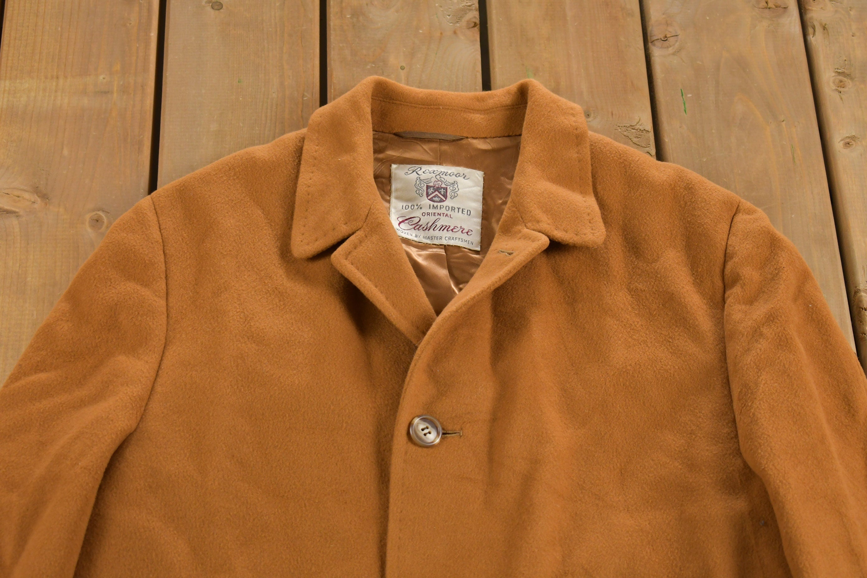 Vintage 1980s Rexmoor Cashmere Over Coat