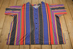 Vintage 1990s Striped Button Up Short Sleeve