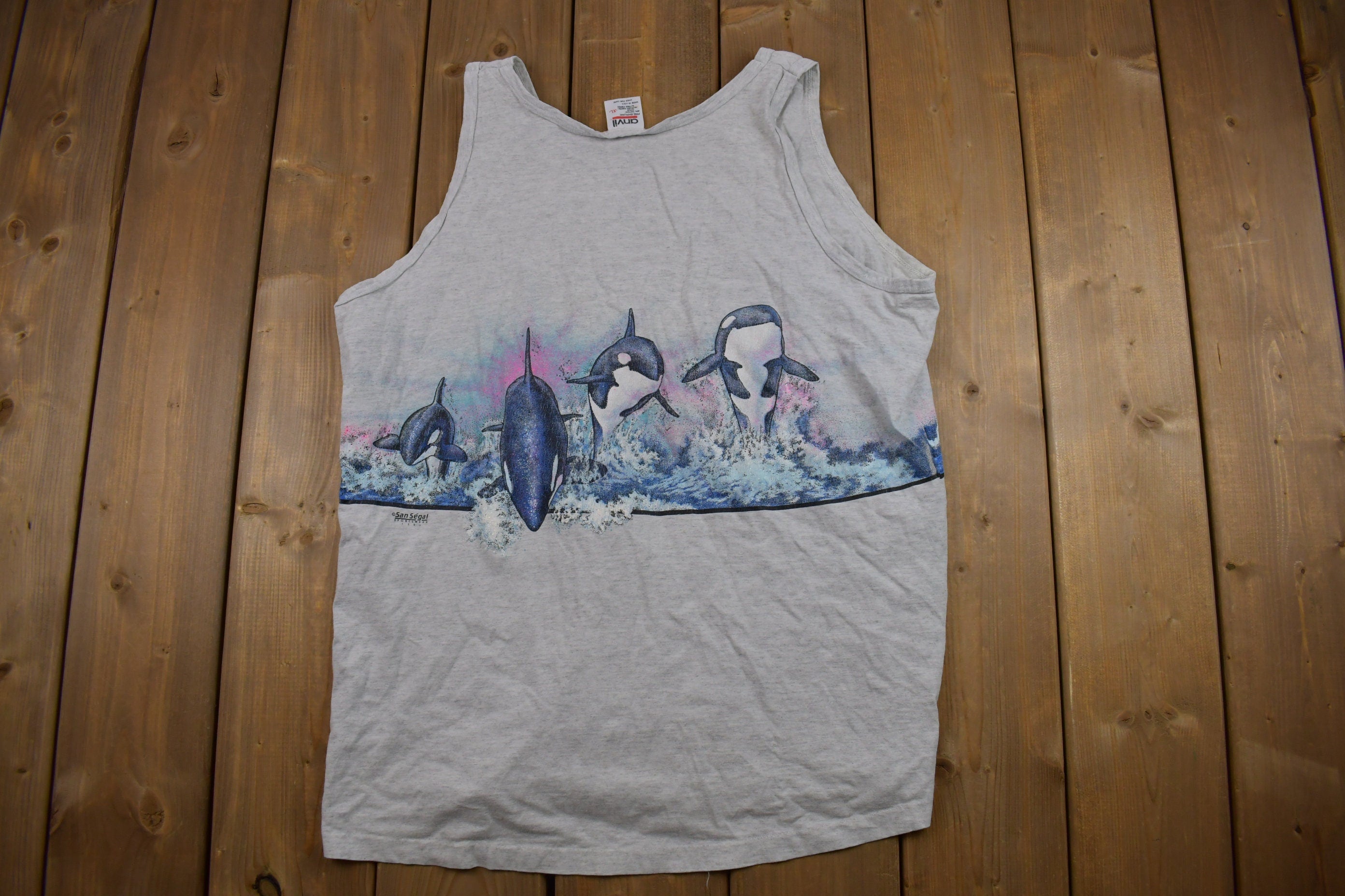 Vintage Marine World California 1990s Theme Graphic Tank Top