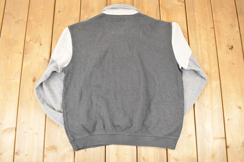 Vintage 1990s Arnold Palmer Color Block Collared Golfing Sweatshirt Men's L / 90's Golf Destination Sweater