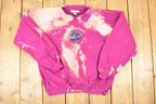 Vintage 1990s Tradewater Traders Collared Tie Dye Sweatshirt Women's Cropped L