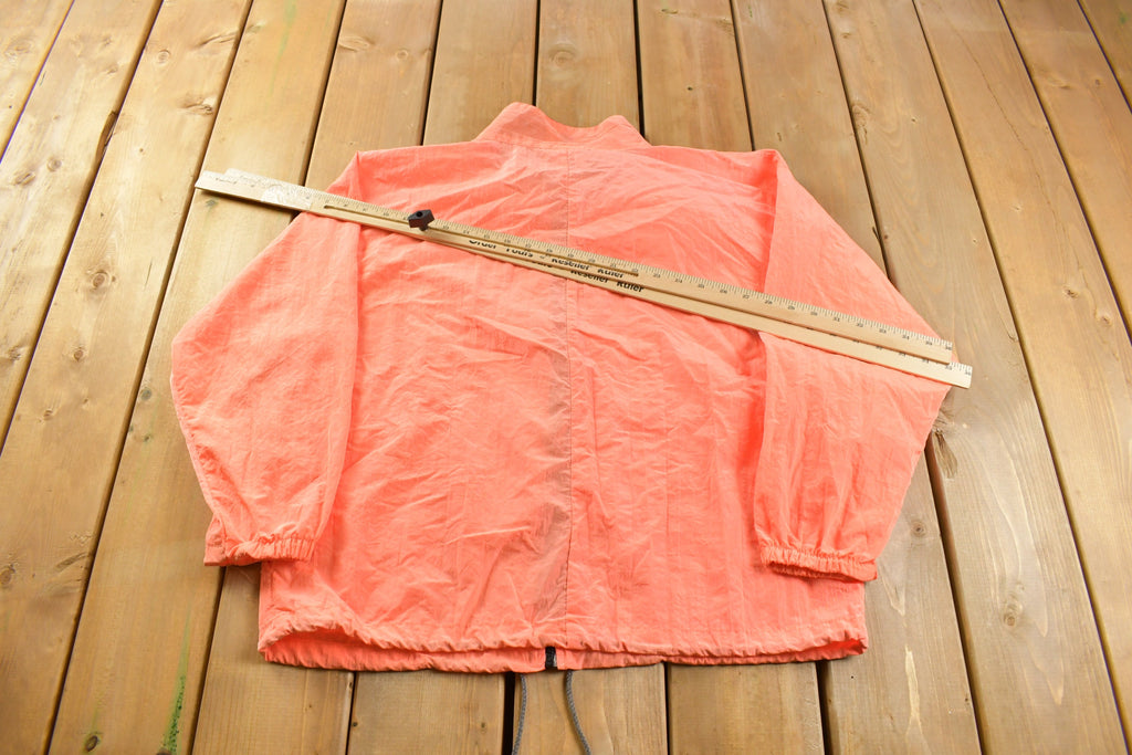 Vintage 1990s Neon Orange Windbreaker Jacket