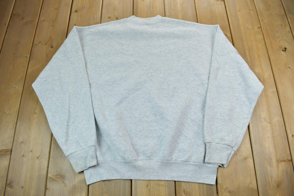 Vintage 1990s fruit Of The Loom Light Grey Crewneck Sweatshirt