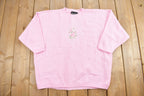 Vintage 1990s Knit Floral Crewneck Sweater