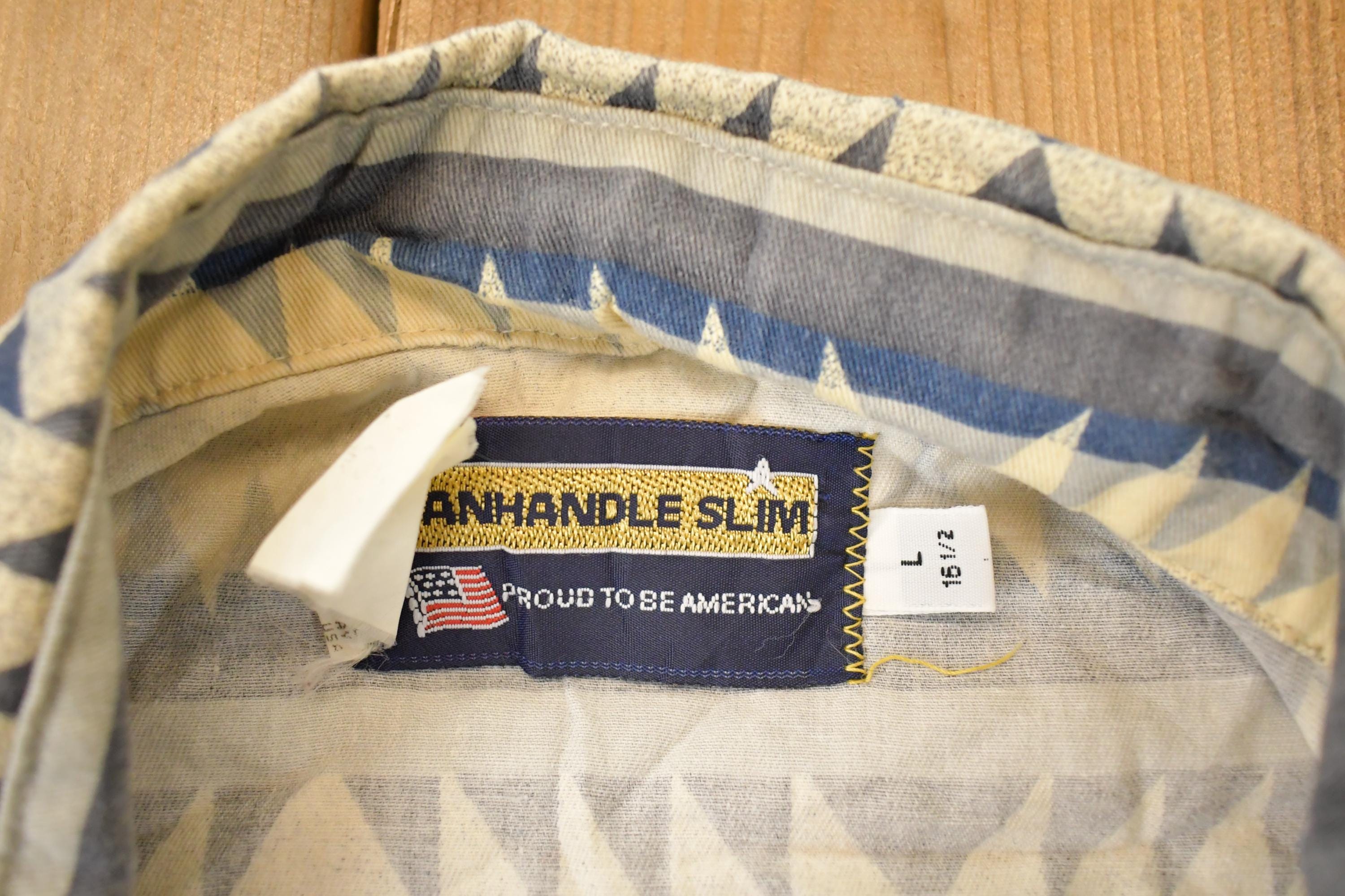 Vintage 1990s Panhandle Slim Abstract Western Button Up Shirt Men's XL