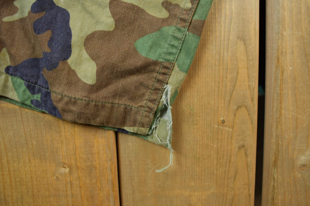 Vintage 2001 Military Woodland Camouflage Cargo Pocket Pants 35 x30