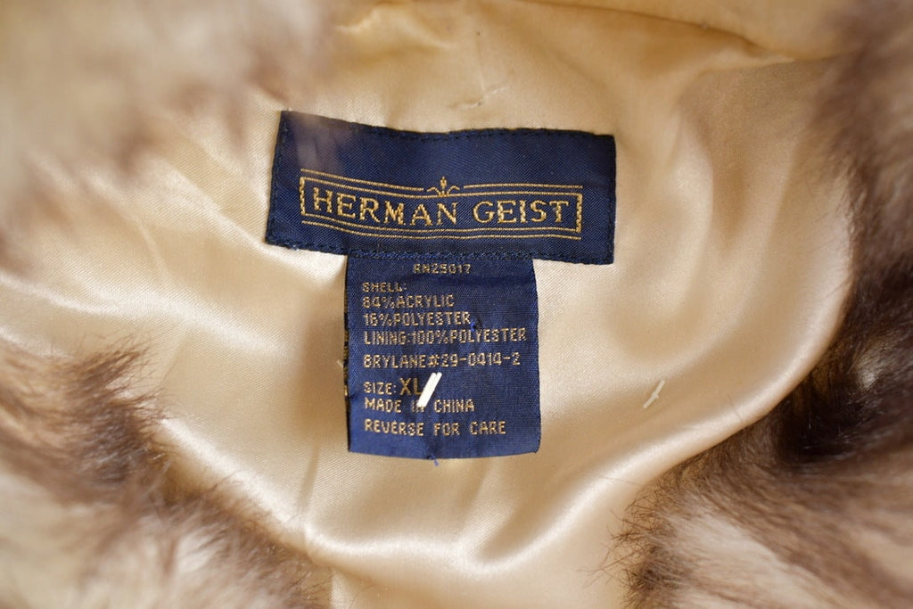 Vintage 1990 Herman Geist Faux Fur Coat
