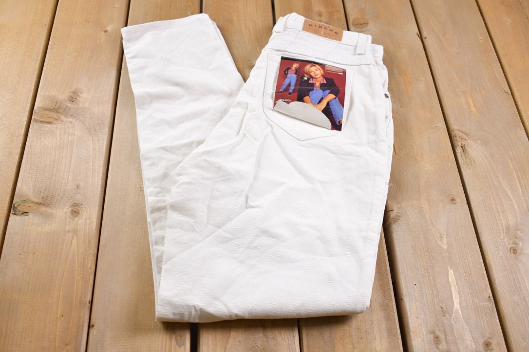 Vintage 1990s Riders White Denim Jeans Size 30 x 33