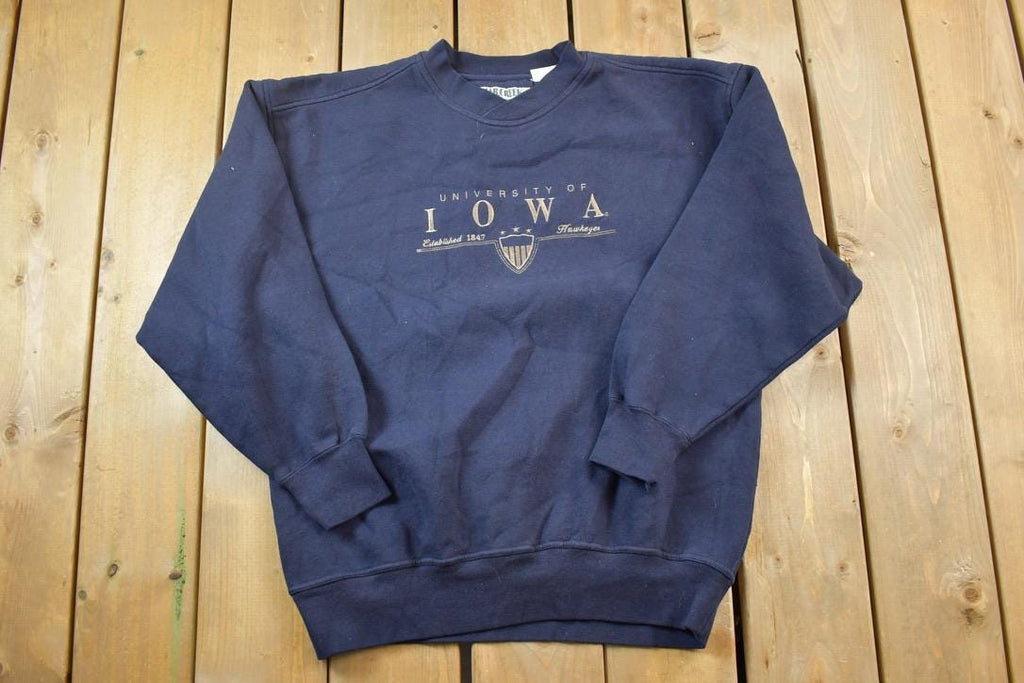 Vintage Y2K University Of Iowa Collegiate Crewneck / Embroidered / NCAA Sweatshirt / Sportswear / Americana