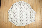 Vintage 1990s Wrangler Rugged Wear Fish Lure Button Up