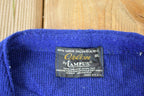 Vintage 1970s Orlon Camous Knit Perfect Mild Distress Cardigan Sweater Made In USA