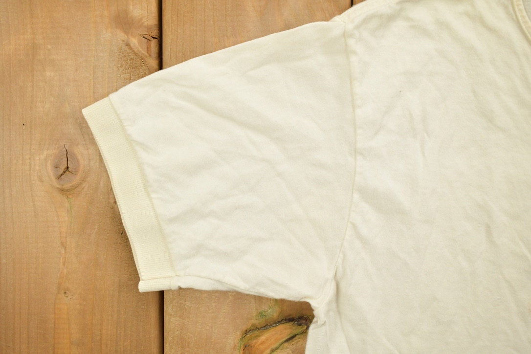 Vintage 1990s Blank Quarter-button T Shirt