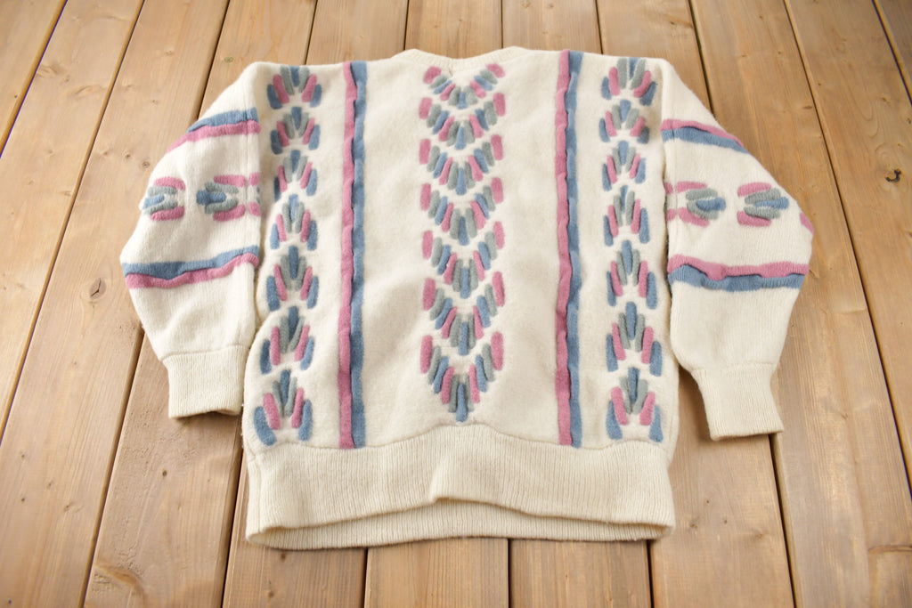 Vintage 1990s Tulchan 100% Wool Knit Sweater one Size Fits All