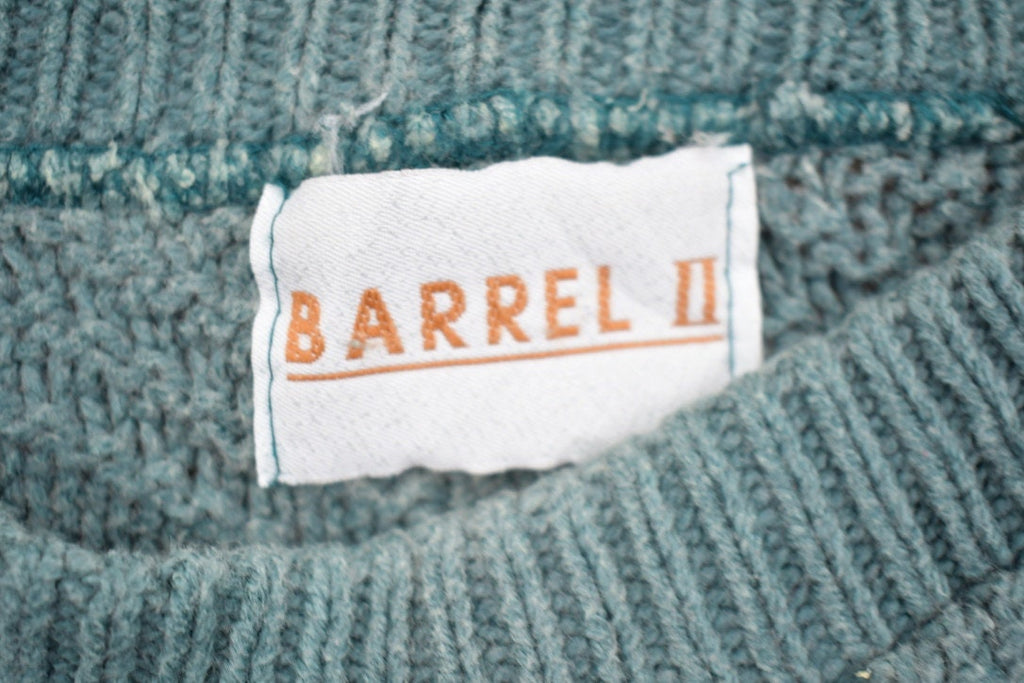 Vintage 1990s Barrel 2 3D Cable Knit Crewneck Sweater