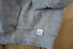 Vintage 1990s Russell Full Zip Blank Grey Hoodie Sweatshirt