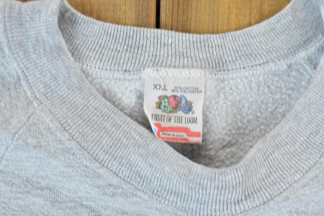 Vintage 1990s FOTL Blank Heather Grey Crewneck Sweatshirt