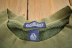 Vintage 1990s Lands End Green Crewneck Sweatshirt
