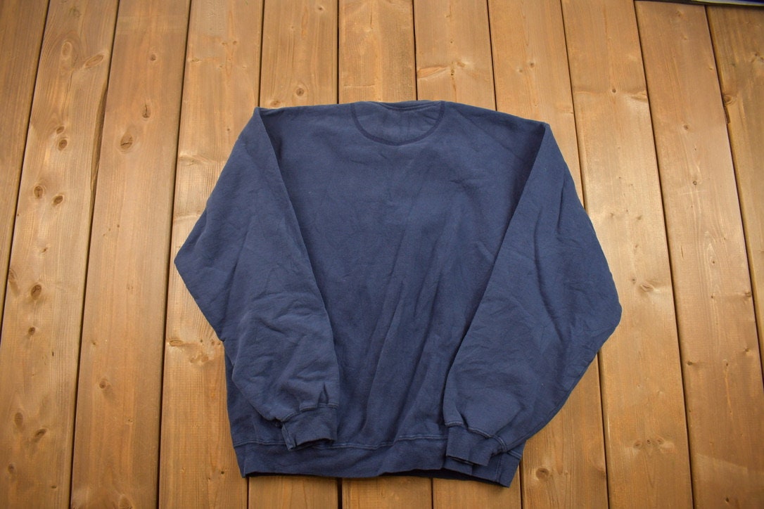 Vintage 1990s Members Mark Russell Athletics Blank Crewneck Sweatshirt