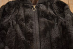 Vintage 1980s Brown Faux Fur Coat
