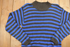 Vintage 1990s Item II Stripe Knitted Sweater  Vintage 90s Crewneck  Pattern Sweater  Outdoor  Pullover Sweatshirt
