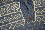 Vintage 1990s 100% Wool Henley Knit Sweater