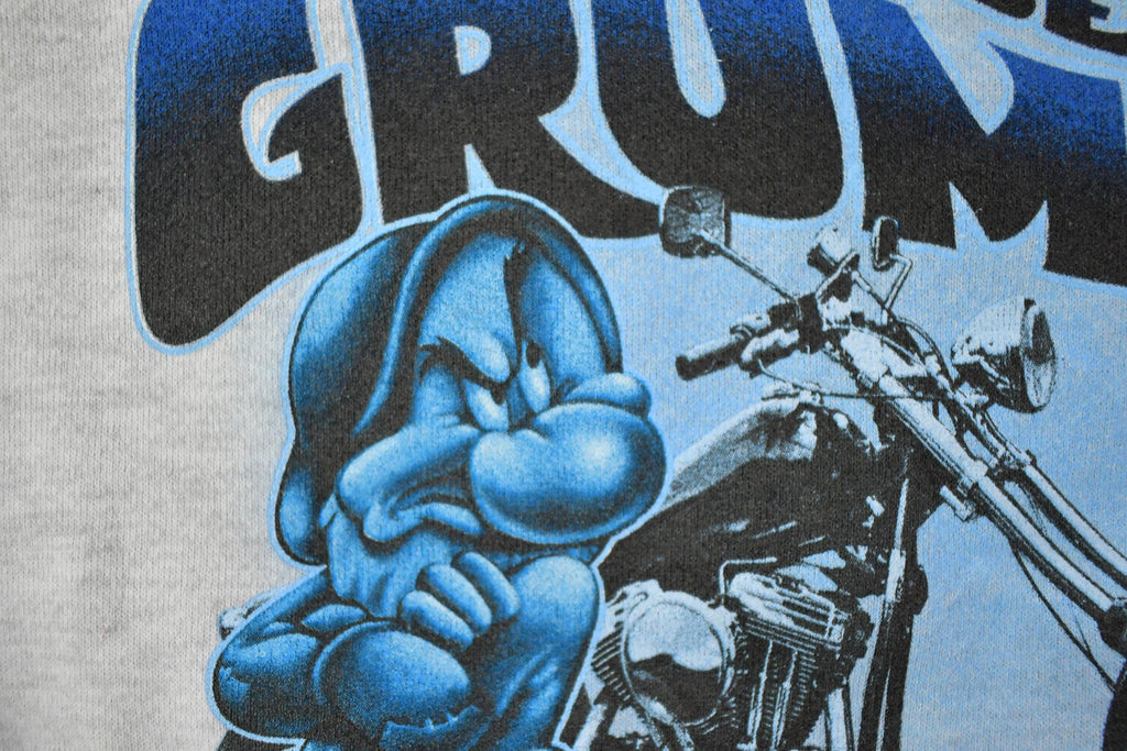 Vintage 1990s Born To Be Grumpy Disney Motorcycle Crewneck