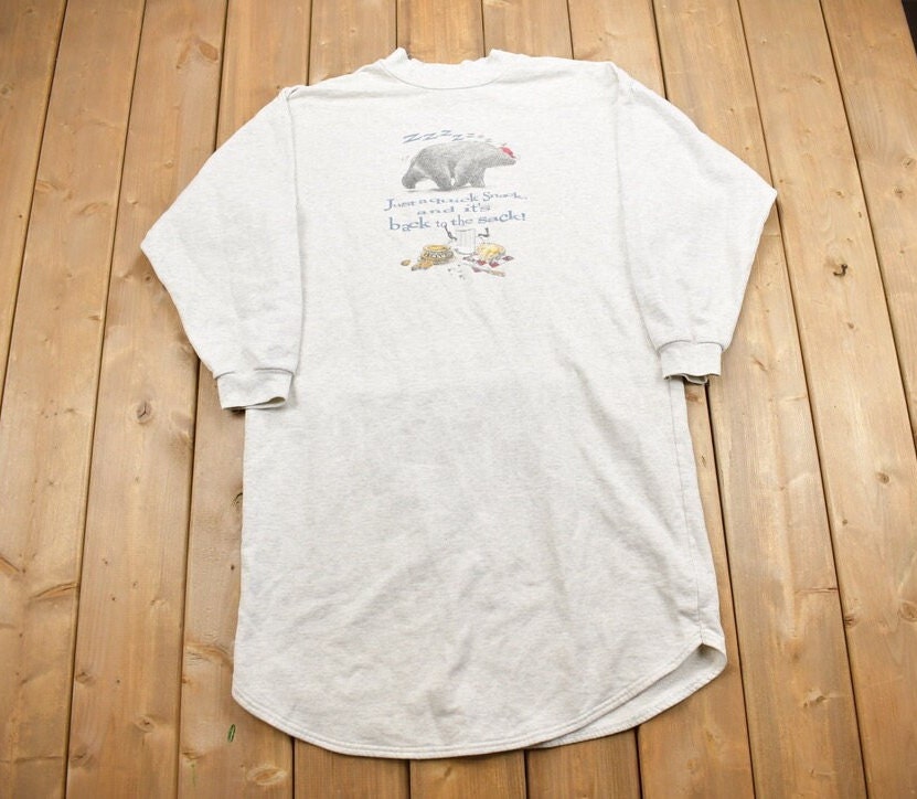 Vintage 1990s Woolrich 'Just a quick snack' Crewneck Long Sweater