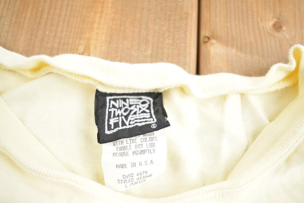 Vintage 1990s NineTwoSixFive Yellow Crewneck Made In USA