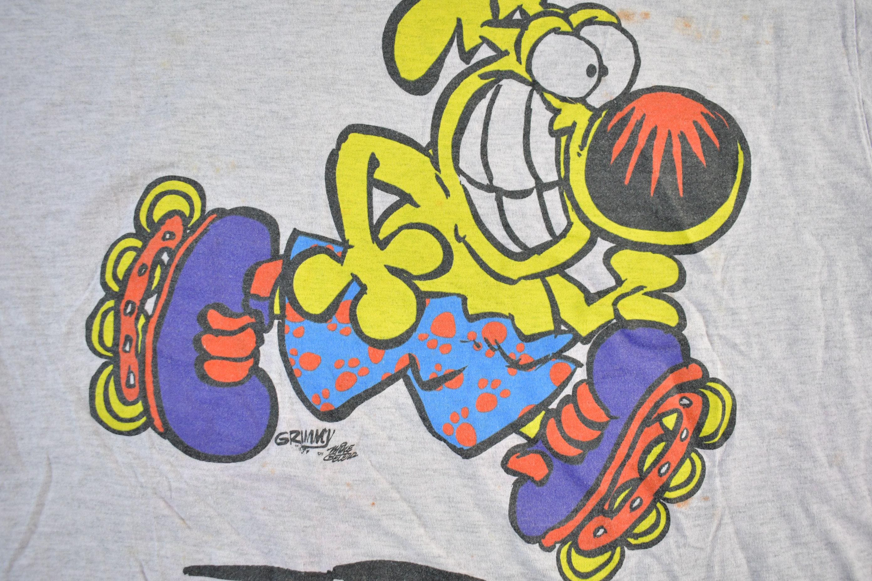 Vintage 1991 Mother Goose & Grimm Cartoon Promo T-Shirt Adult Cropped Large